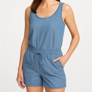 Vero Moda XS Chambray Denim Romper | Casual Summer Jumpsuit One Piece shorts